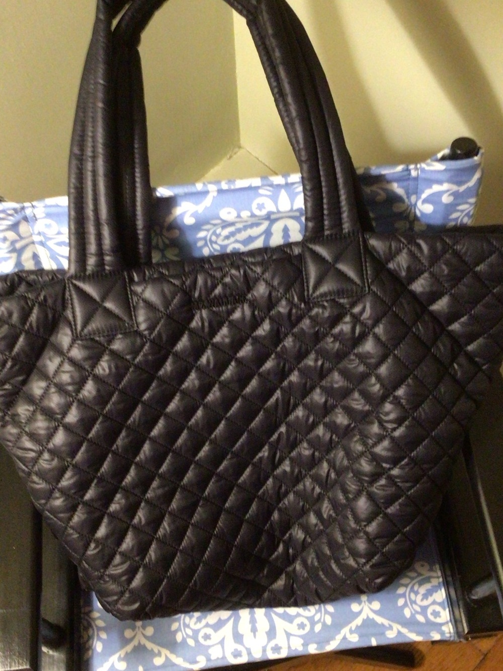 MZ Wallace Black Quilted Tote Bag